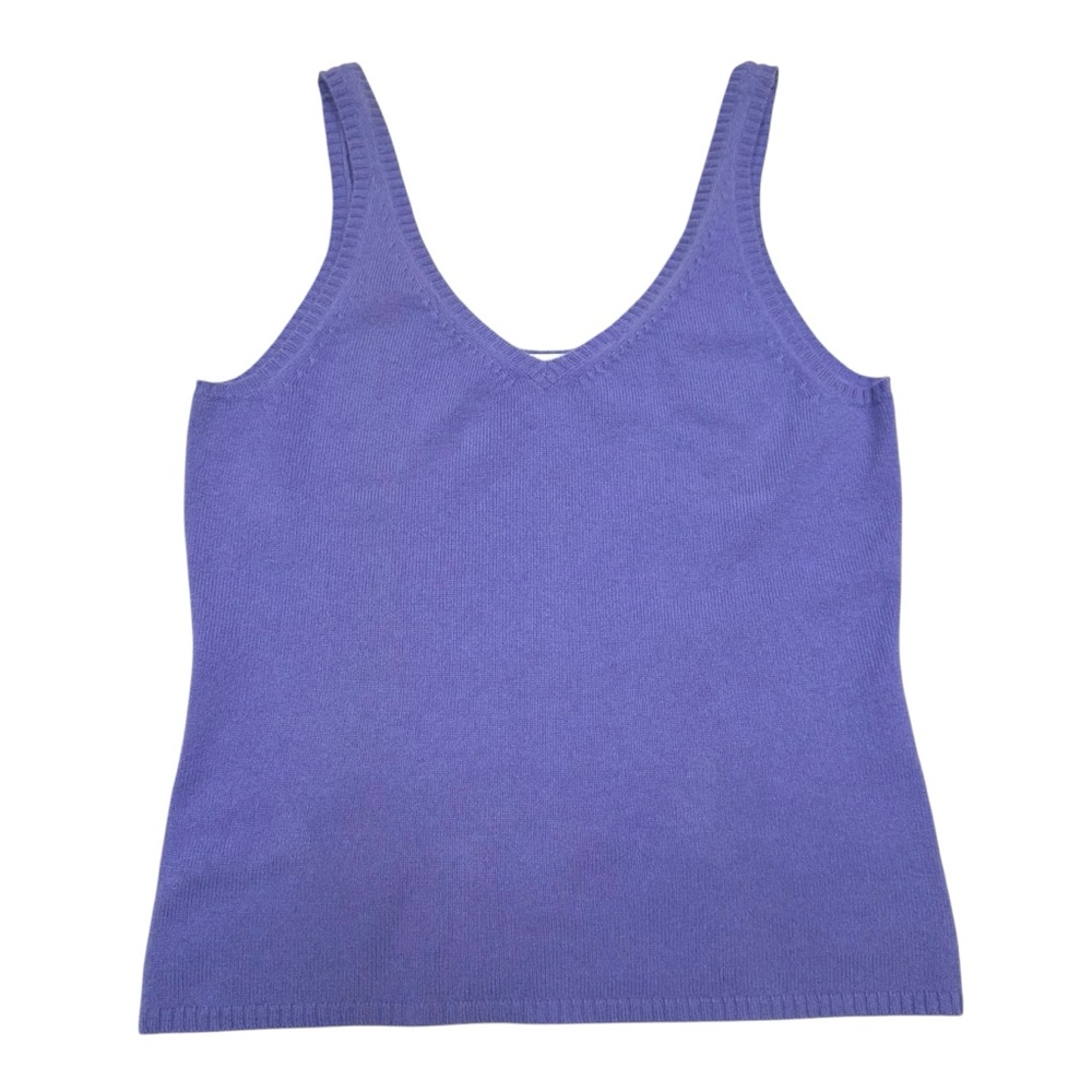 Bloomingdale’s Collection Fifty Nine Cashmere Tank Top Y2K Knit  S Preppy Layers - Picture 4 of 9
